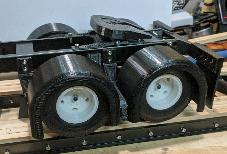 Guardabarros de rueda trasera doble joroba 1/14 Tamiya King Hauler Grand Knight Aeromax Foto 2 de 3