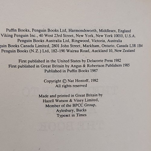 The Day They Came To Arrest The Book Nat Hentoff Paperback Book Censorship 1987 - 第 3/13 張圖片