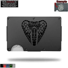 Cobra Snake Laser Engraved Onto An Metal Wallet