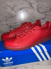 Adidas Shoes Men's 10 Stan Smith "Triple Red"  Sneakers Skate 3 Stripes