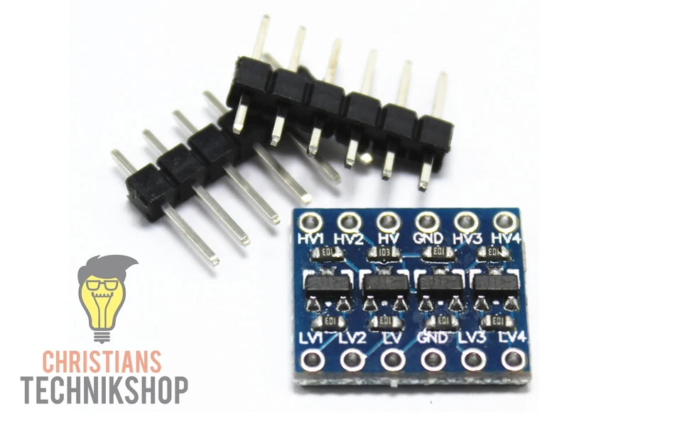 CHRISTIAN'S TECHNIK SHOP 5V-3V IIC UART SPI 4 Kanal Logic Level Converter Module Bi-Directional TE291