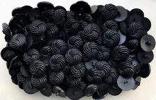 Buttons 23mm 36L Black Twisted Knot Rope Design Shank Craft Button (BB22)