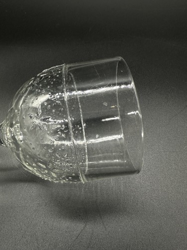 Vintage EAPG Antique Victorian Pattern Glass 8 Oz Wine Goblet Dots Stars 5-6/8" - Picture 10 of 13