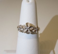 Sterling Silver Multi Flower 7mm Ring Size 5