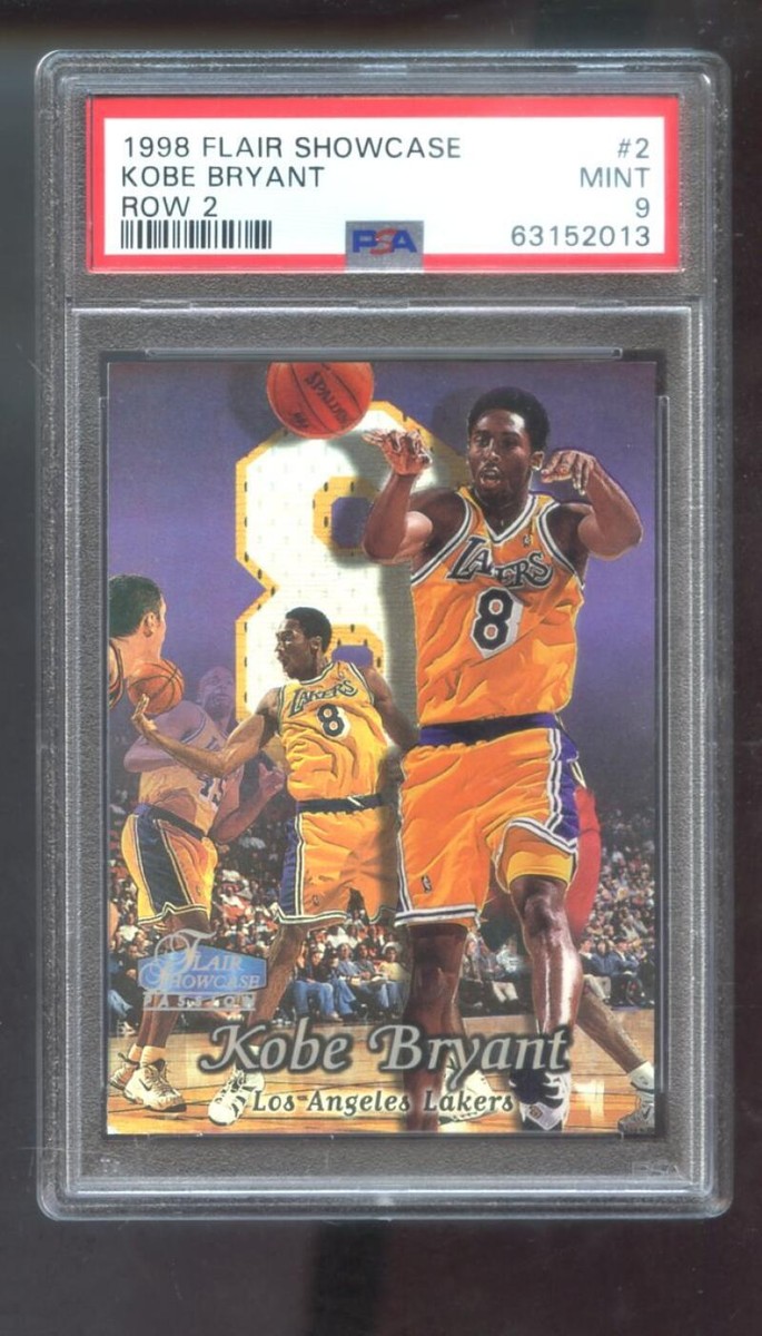 1998-99 Fleer Flair Showcase Row 2 #2 Kobe Bryant PSA 9 Graded