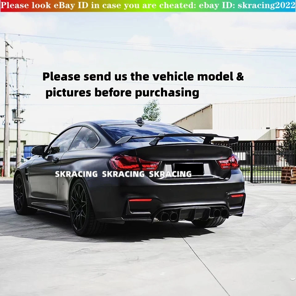 Alerón trasero de fibra de carbono real para BMW F22 F80 F82 M2 M3 M4 estilo GT Foto 3 de 4