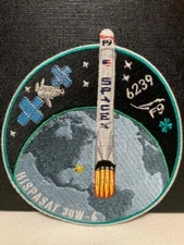 SpaceX Patch HISPASAT 30W-6- FALCON 9 Mission Patch for Satellite Launch Mission