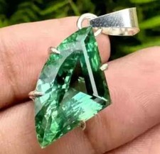 Natural 30 CT Certified Parti Sapphire Loose Gemstone 925 Solid Silver Pendant