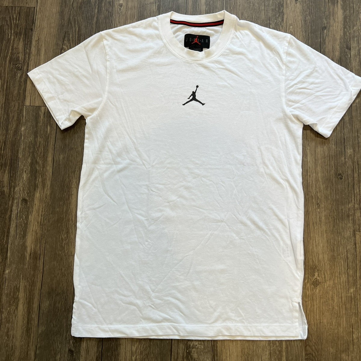 Unisex Air Jordan Central Logo T-Shirt White Size S