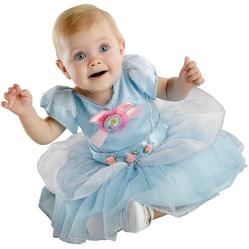 Infant Cinderella Costume Dress Up Pretty Deluxe Infant Halloween Costume 1+ - Afbeelding 1 van 2