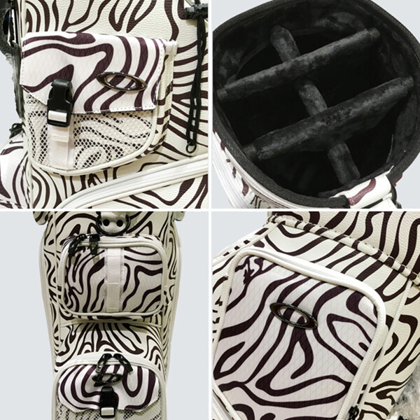 【美品】XL Skull Caddie Cart Bag/カートバッグ Oakley Caddy Bag SKULL GOLF BAG 15.0 2021 Model FOS900645