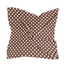 Square Scarf Polka Dot Brown Silk Feeling Bandana Head Wrap 23.6 Inch