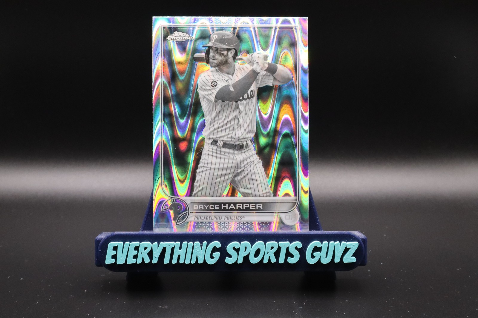 2022 Topps Chrome Sonic - Bryce Harper #220 Black & White RayWave Refractor