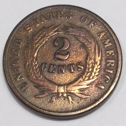 1864 Two Cent Piece Beautiful Coin - Picture 2 of 2