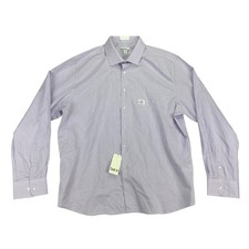 Bar III Mens Slim Fit Textured Stretch Dress Shirt Lavender Purple XL 17-17.5