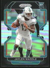2021 Chronicles Prizm Black Silver #10 JAYLEN WADDLE ROOKIE CARD DOLPHINS RC