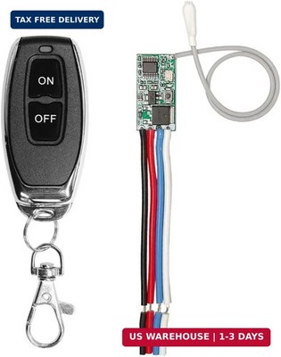 Mini Wireless Remote Control Switch DC 12V 24V 1 Channel RF Relay Latched Switch