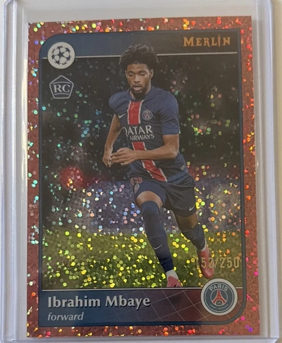 TOPPS 2024-25 MERLIN UEFA CLUB COMPETITIONS #149 IBRAHIM MBAYE ROOKIE /250 PSG