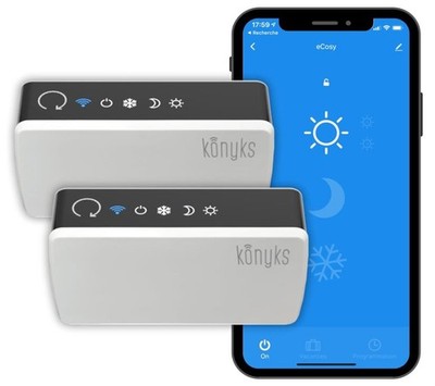 Vernetzter Controller für Konyks eCosy-Elektroheizkörper, Alexa- und Google