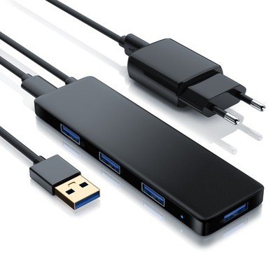 Primewire ADP USB Hub USB 3.2 Gen 4 Ports Kunststoff 15cm Kabel Schwarz
