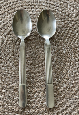 VTG Set of 2 APOLLO by WORLD TABLEWARE Stainless 6'' Teaspoons