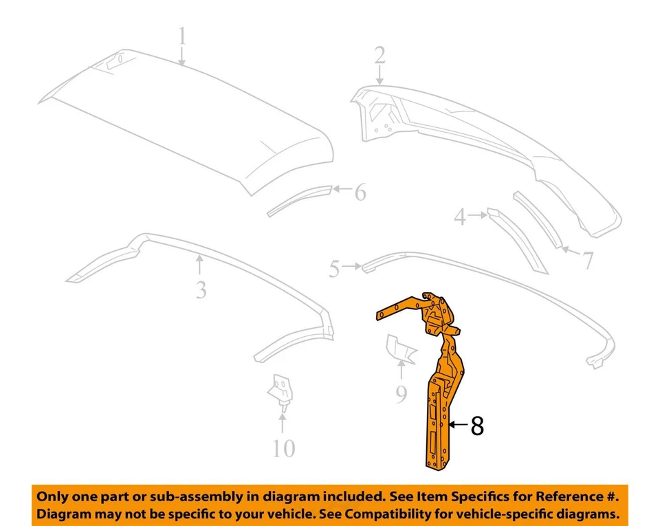 Se adapta a Chevrolet SSR 2003-2006 RAIL 88980384 - NUEVO FABRICANTE DE EQUIPOS ORIGINALES 88980384 Foto 2 de 3
