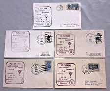 Rare Lot Espace USA 1965, 5 lettres de GEMINI 4 avec de Grosses cotes $ $ $