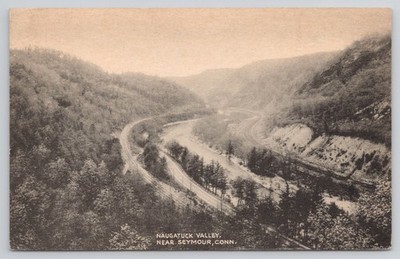 Naugatuck Valley Near Seymour CT Connecticut Landscape 1940s Postcard
