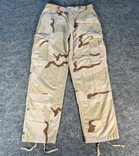 VTG Military Cargo Pants Men Med 30-32x32 Desert Camo Dbl Knee Trousers 90s Y2K
