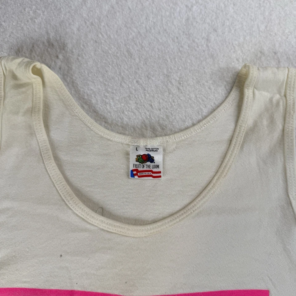 Vintage 90s Marathon Tank Top Single Stitch Large Running Graphic Space Graphic - Image 3 of 4
