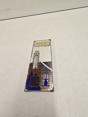Vintage 8'' Red Mill Coal Geneseo IL Advertising Mirrored Thermometer