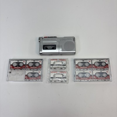 VTG Sony M-455 Clear Voice Plus Microcassette Recorder Lot w/9 Tapes Tested