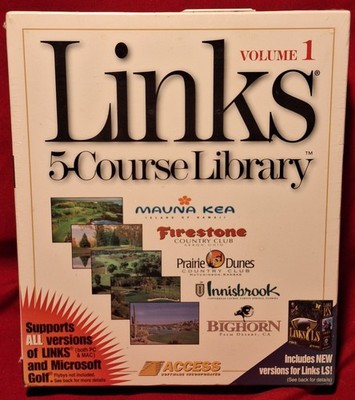 New! Links 5 Course Library Vol 1 Big Box 1996 PC CD-ROM Sealed!