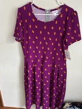 LuLaRoe Womens Dress Size 2XL Amelia Dark Purple  NWT