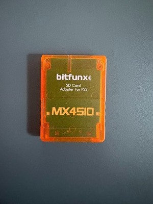 bitfunx PS2 MX4SIO SD Karten Adapter Playstation 2 Memory Card - Orange