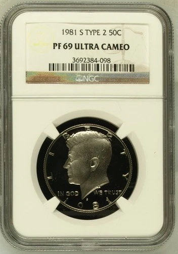 1981 S Type 2 Clad Kennedy Proof Half Dollar 50c Coin NGC Certified PF69 UC