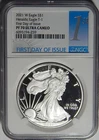 2021-W HERALDIC TY-1 FIRST DAY ISSUE NGC PF70 ULTRA CAMEO AMERICAN EAGLE WG9