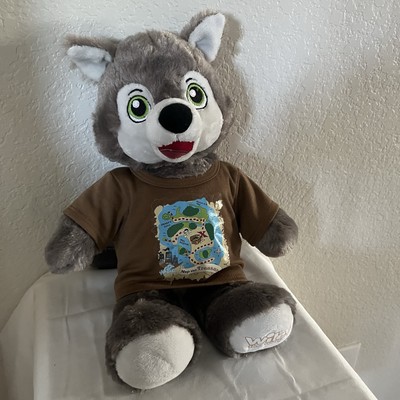 Wiley the Wolf Build A Bear Great Wolf Lodge w/Treasure Map Shirt Mint Condition