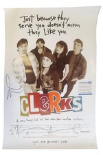 Clerks Cast Autographed Signed 27x40 Poster Kevin Smith Jason Mewes ACOA