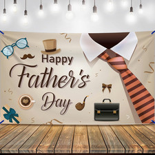 , Happy Fathers Day Banner - Xtralarge, 72X44 Inch Happy Fathers Day Decoratio