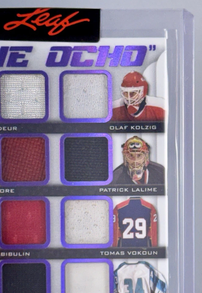 Leaf Ultimate The Ocho 2023/10 Brodeur Kolzig Theodore Lalime Khabibulin Vokoun Foto 3 de 4