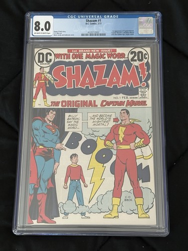 Shazam #1, CGC 8.0, 1st app. Captain Marvel since Golden Age, 1973