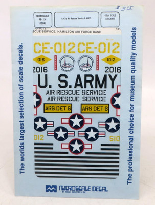 Microscale Decal 1/48 C-47s: Air Rescue Service & MATS Decals #48-236