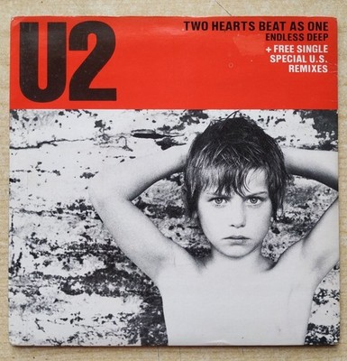 U2 Two Hearts Beat As One Double Single 7''x2 UK 1983