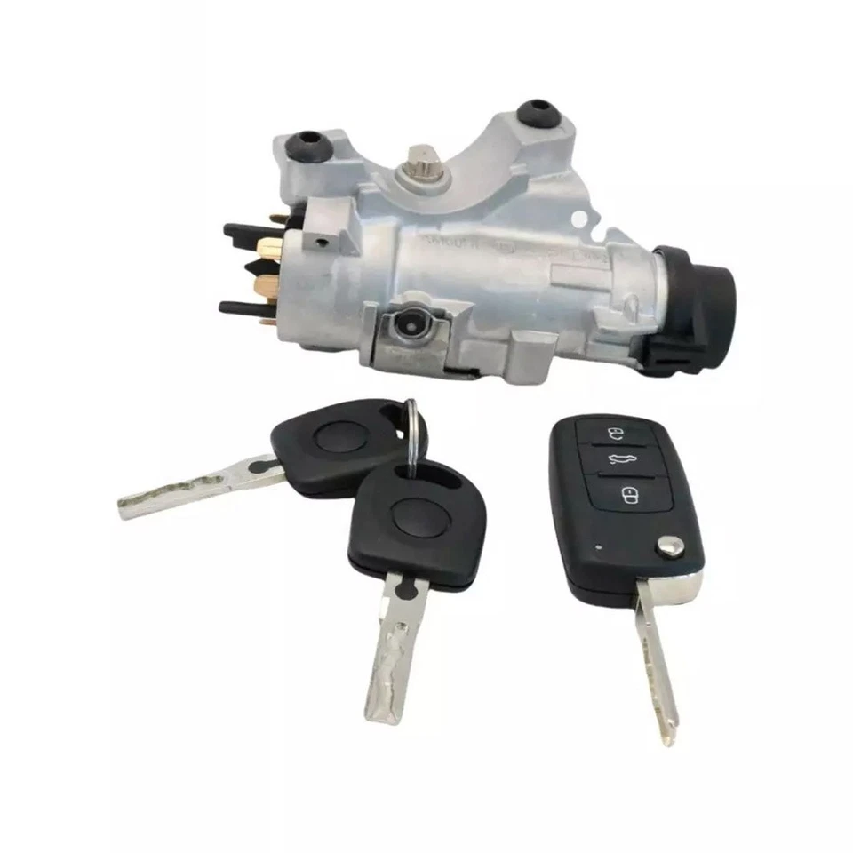 Conjunto de cilindro de bloqueo de encendido con carcasas de llave para Audi 98-09 A4 Quattro Foto 2 de 4