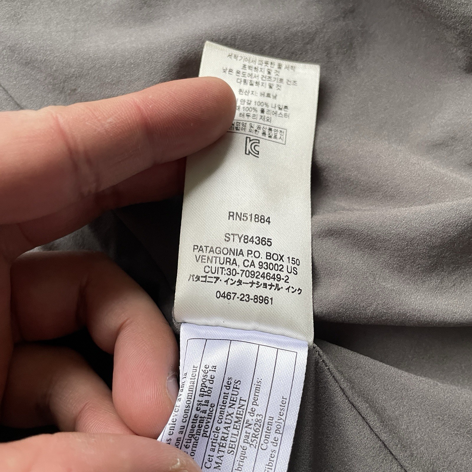 Patagonia Men's Nano-Air Light Hoody Jacket Gray Men's Large thumbnail 6