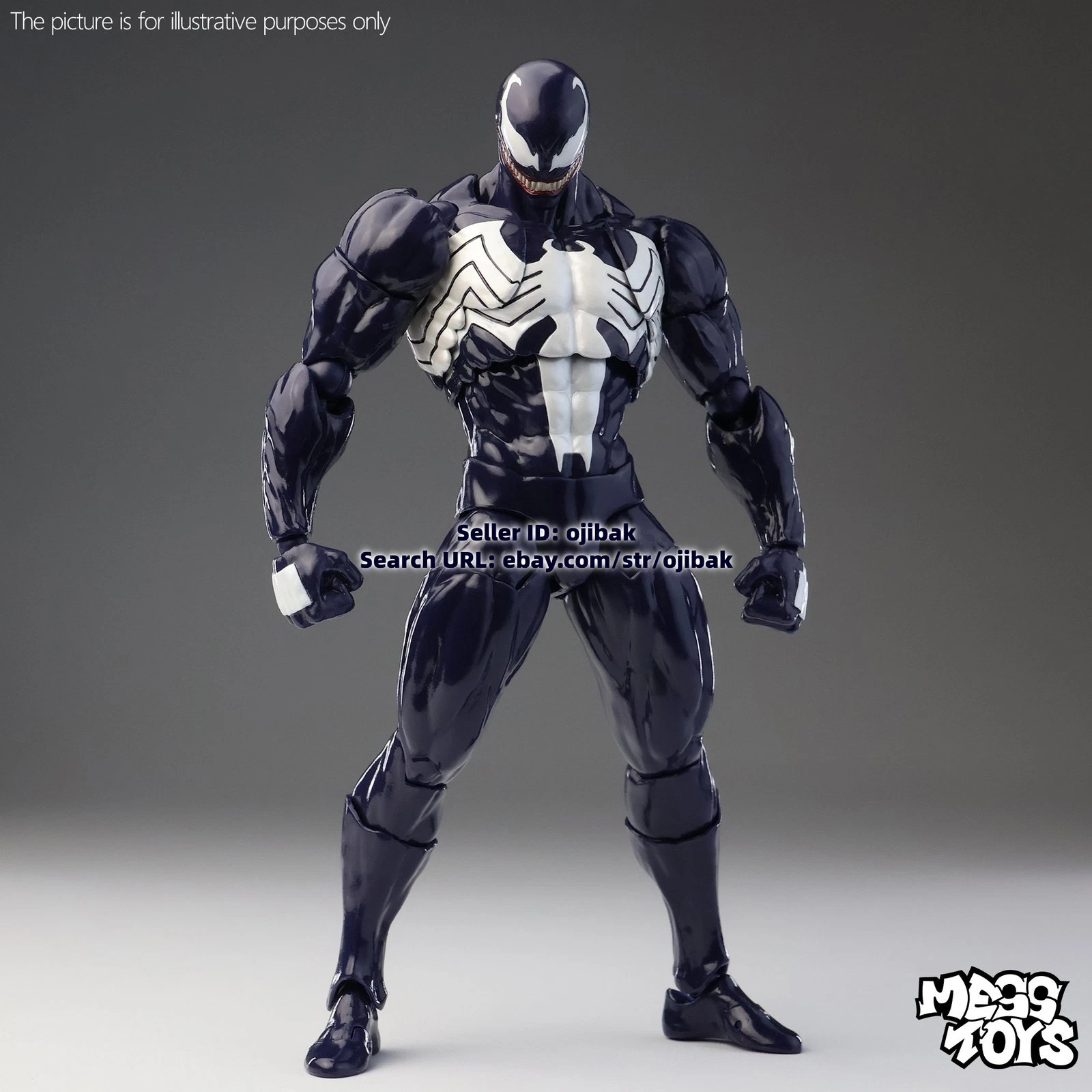 Mess Toys Venom Lethal Neighbor 1/12 Spider-Man Symbiote Action Figure US STOCK image 12