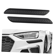 2PCS Rubber Car Bumper Guard,Anti-Collision Anti-Scratch Car Rear Bumper Black