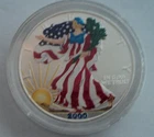 2000 American Silver Eagle Colorized 1 Ounce .999 Silver Coin In Capsule