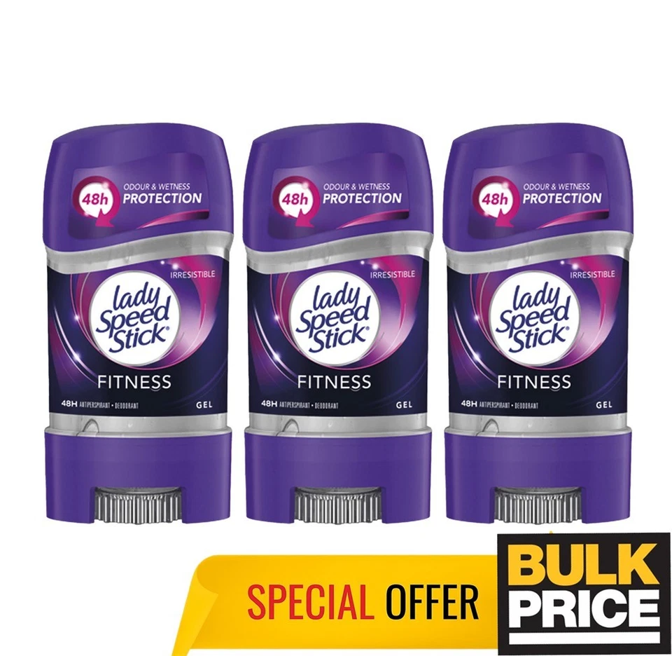 Lady Speed Stick Fitness Gel Desodorante 48H Protección contra Olores de Sudor 65g Paquete de 3 Foto 2 de 4